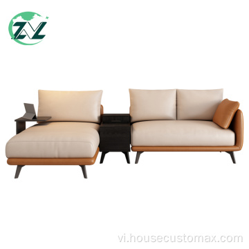 Bộ bàn ghế sofa bên cạnh có thể tháo rời đi văng hình chữ L